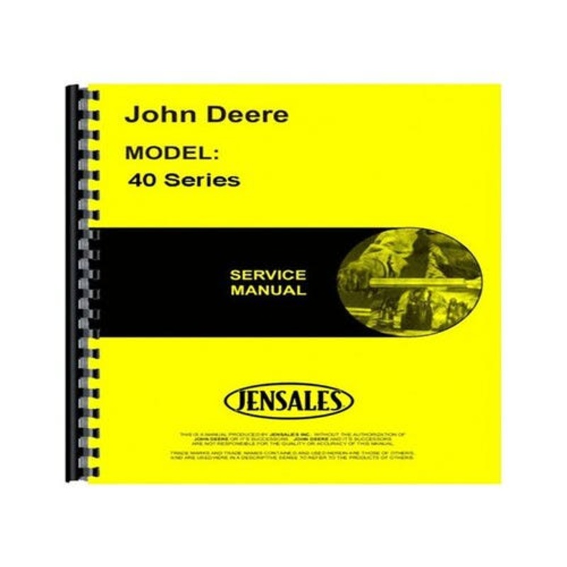 Service Manual fits John Deere 40 40