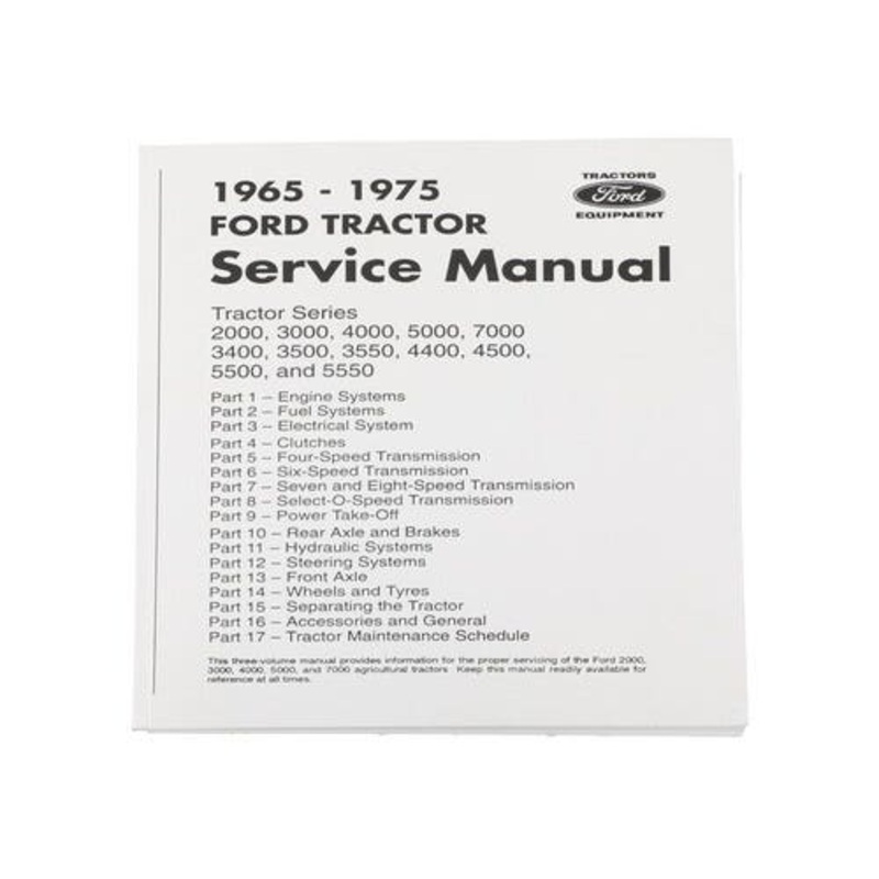 Service Manual fits Ford 2000 3000 3400 3500 3550 4000 4500 5000 5550 7000 5500 3550 4500 5500 5550