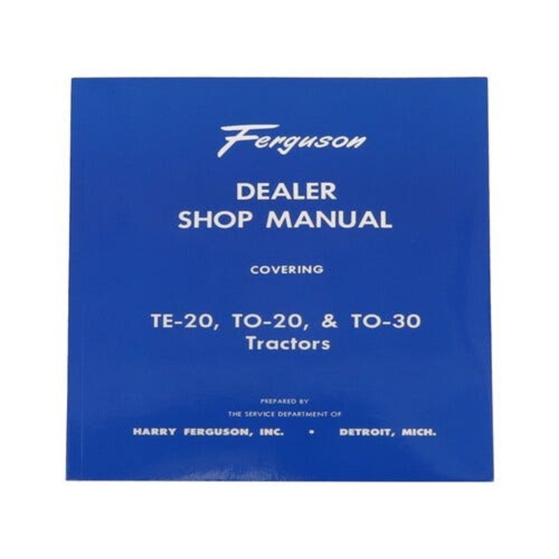 Service Manual fits Massey Ferguson TE20 TO20 TO30