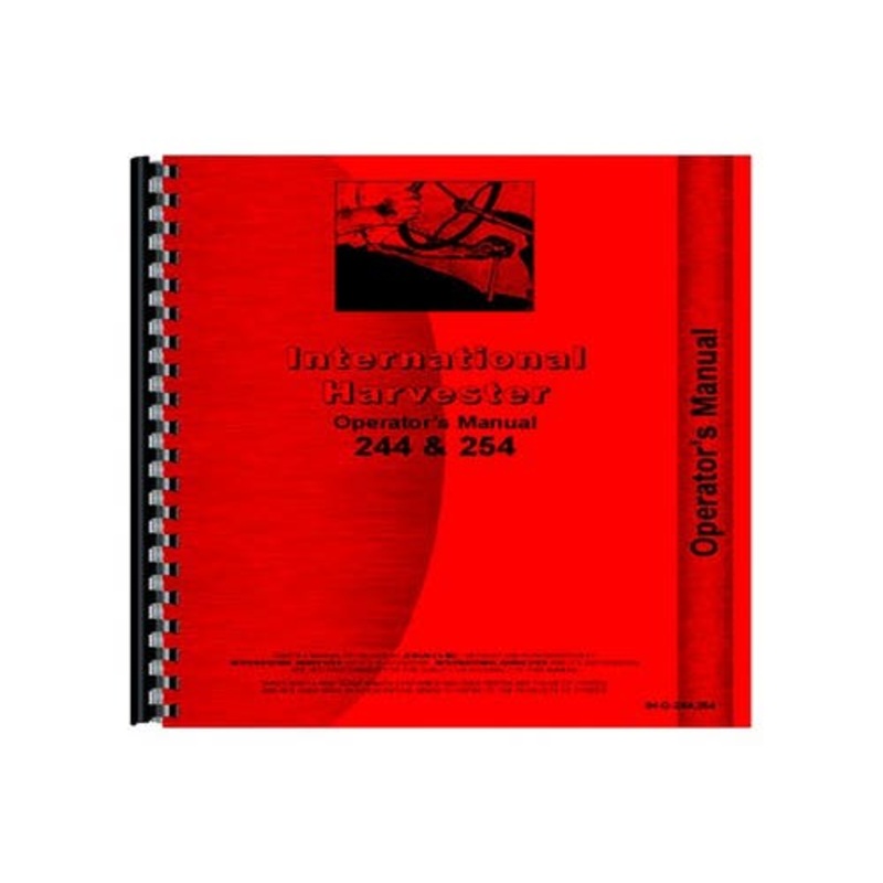 Operator's Manual fits International 244 254