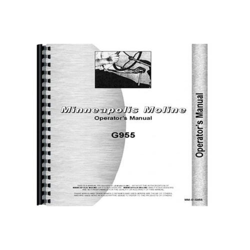 Operator's Manual fits Minneapolis Moline G955