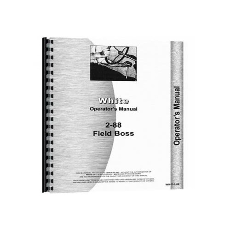 Operator's Manual fits White 2-88