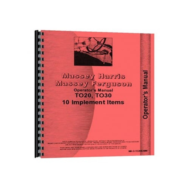 Operator's Manual - Implements fits Massey Ferguson TE20 TO20 TO30