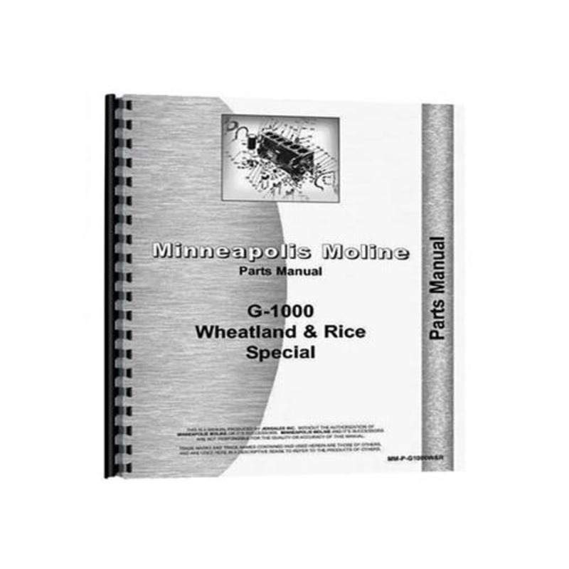 Parts Manual fits Minneapolis Moline G1000