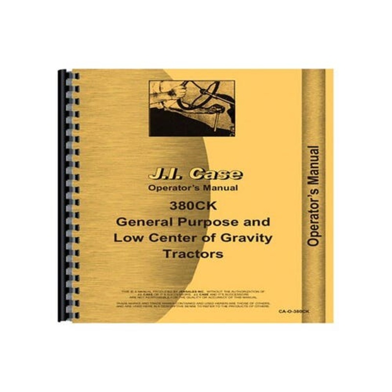 Operator's Manual fits Case 380CK 380CK