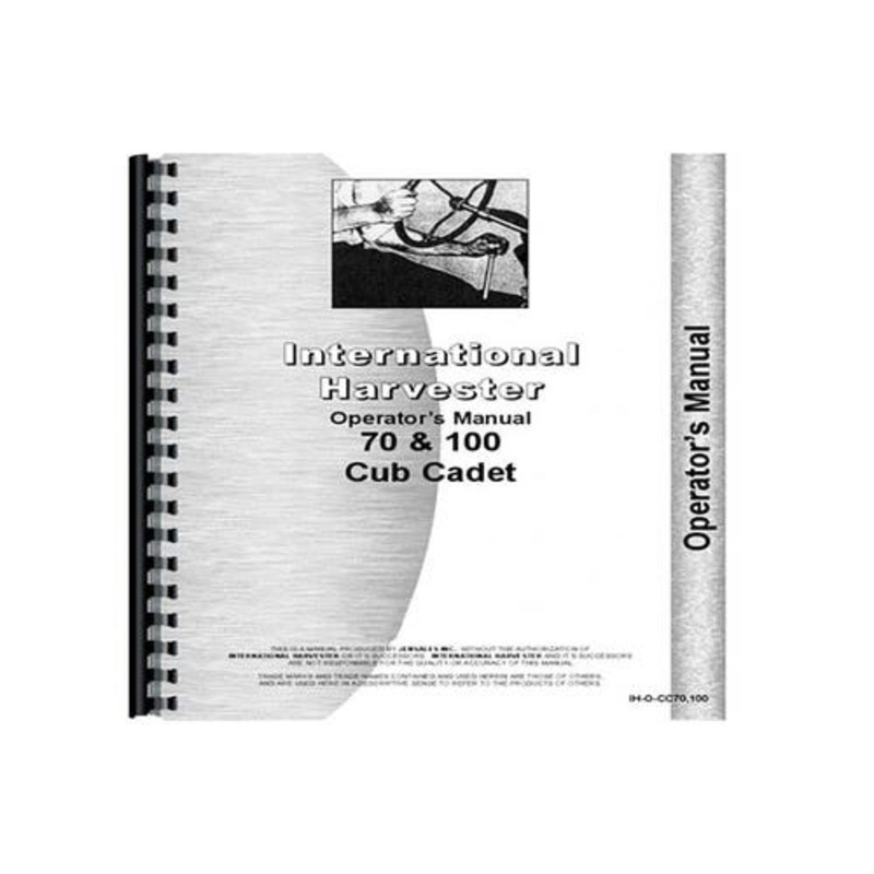 Operator's Manual fits Cub Cadet 70 100