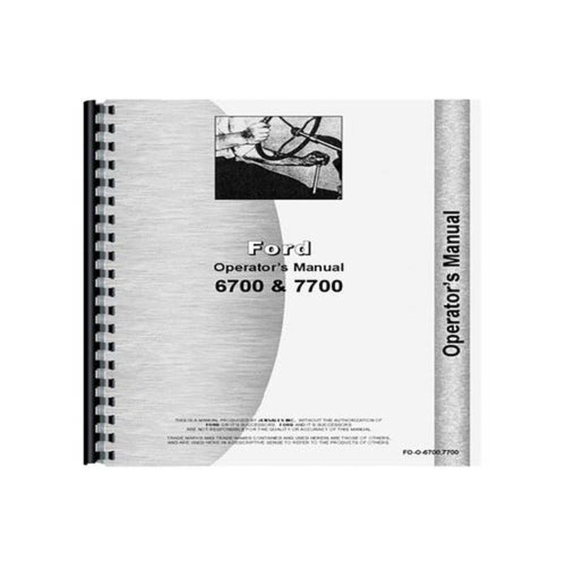 Operator's Manual fits Ford 6700 7700