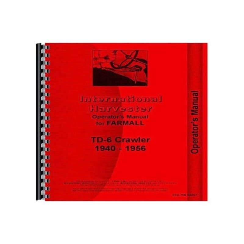 Operator's Manual fits International TD6 TD6