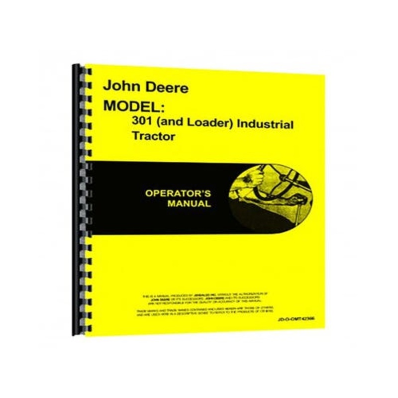 Operator's Manual fits John Deere 301 301