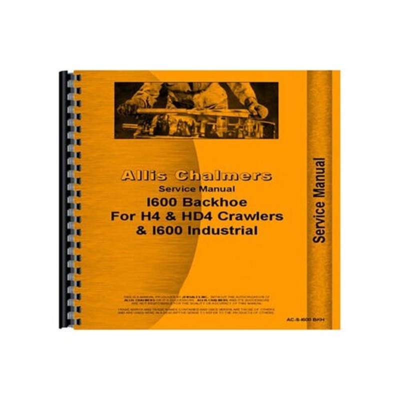 Service Manual fits Allis Chalmers H4 HD4 HD4