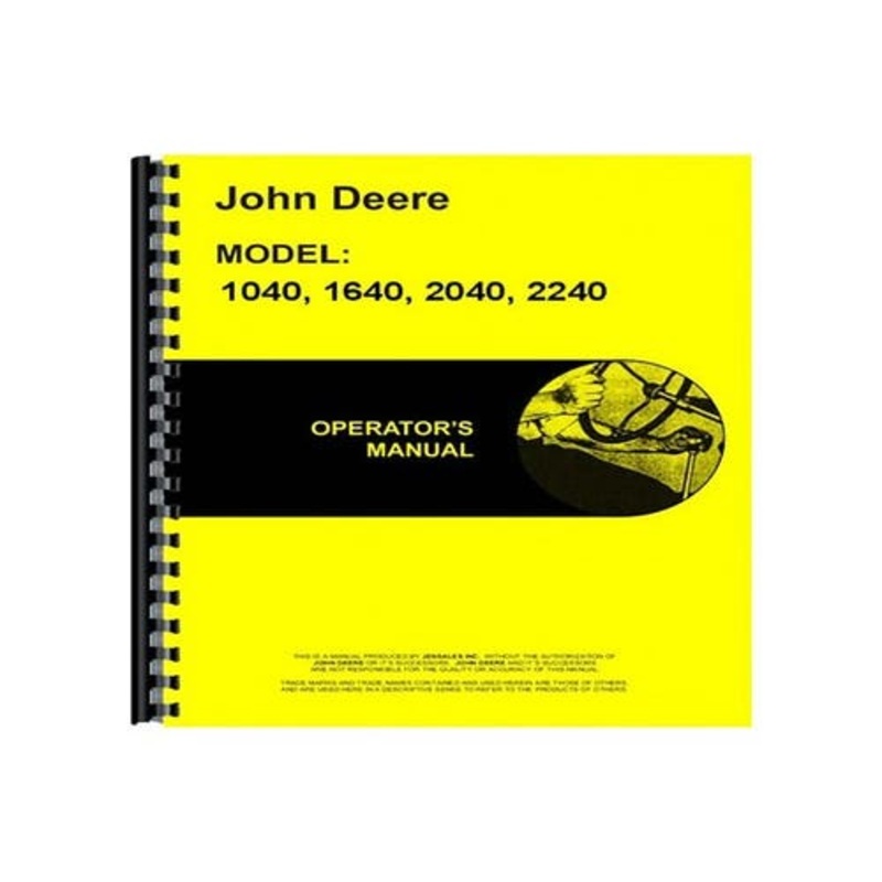 Operator's Manual fits John Deere 2040 2240