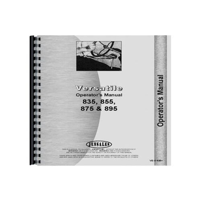 Operator's Manual fits Versatile 835 855 875 895