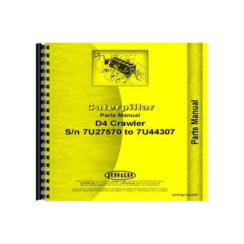 Parts Manual fits Caterpillar D4 D4