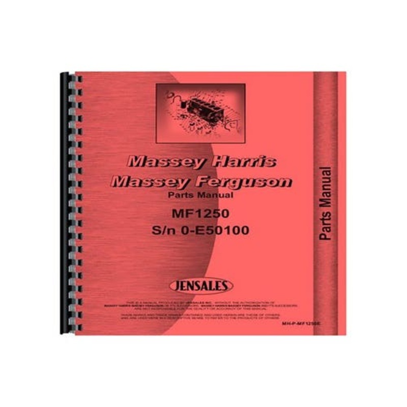 Parts Manual fits Massey Ferguson 1250
