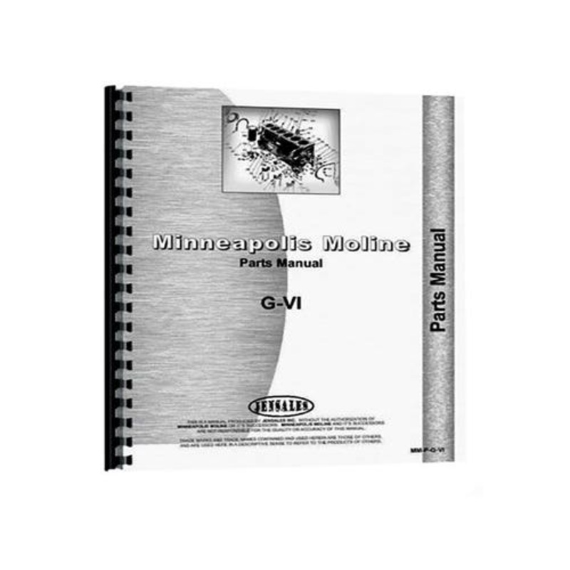 Parts Manual fits Minneapolis Moline GVI