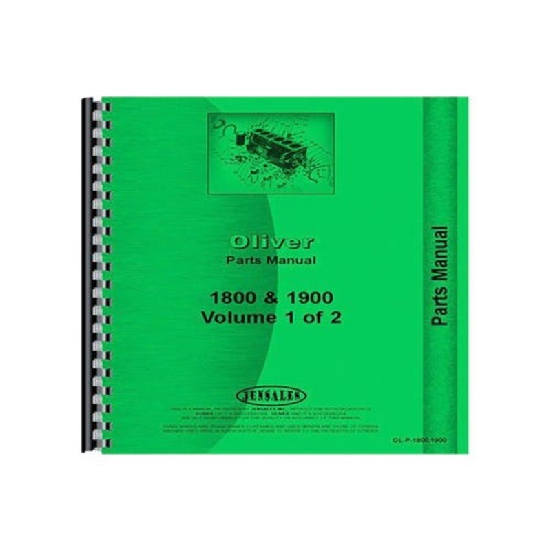 Parts Manual fits Oliver 1800 1900