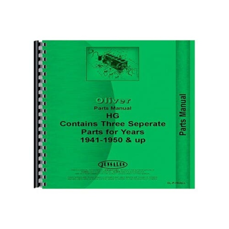 Parts Manual fits Oliver HG HG