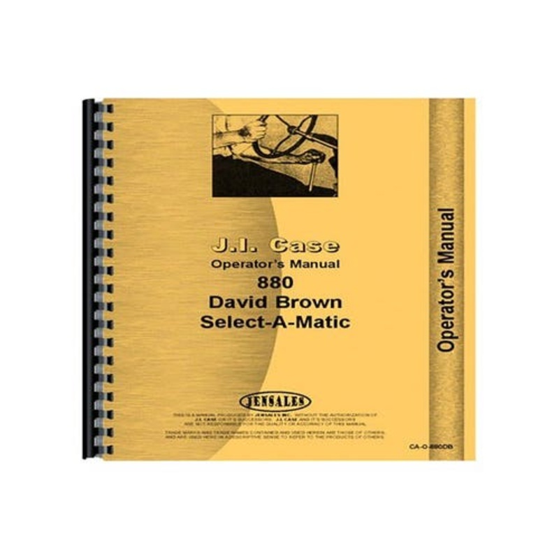 Operator's Manual fits David Brown 880
