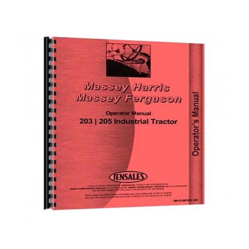 Operator's Manual fits Massey Ferguson 203 205 203 205