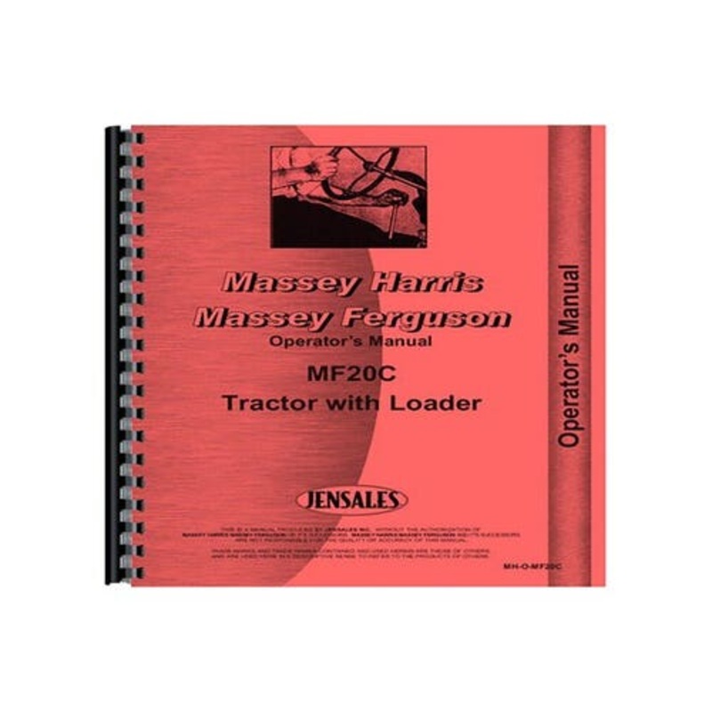 Operator's Manual fits Massey Ferguson 20C 20C