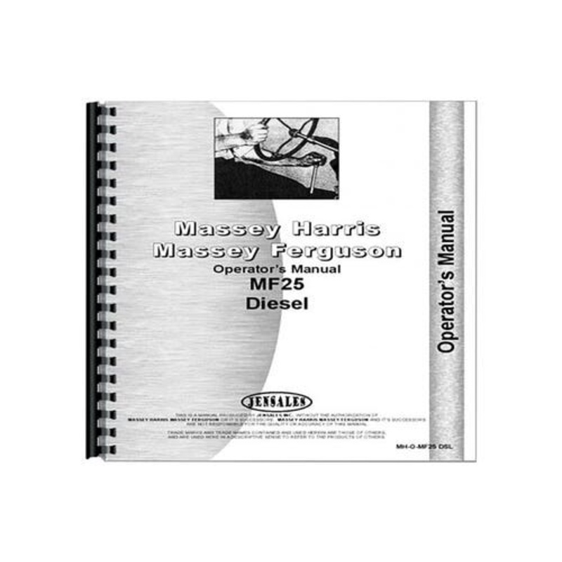 Operator's Manual fits Massey Ferguson 25