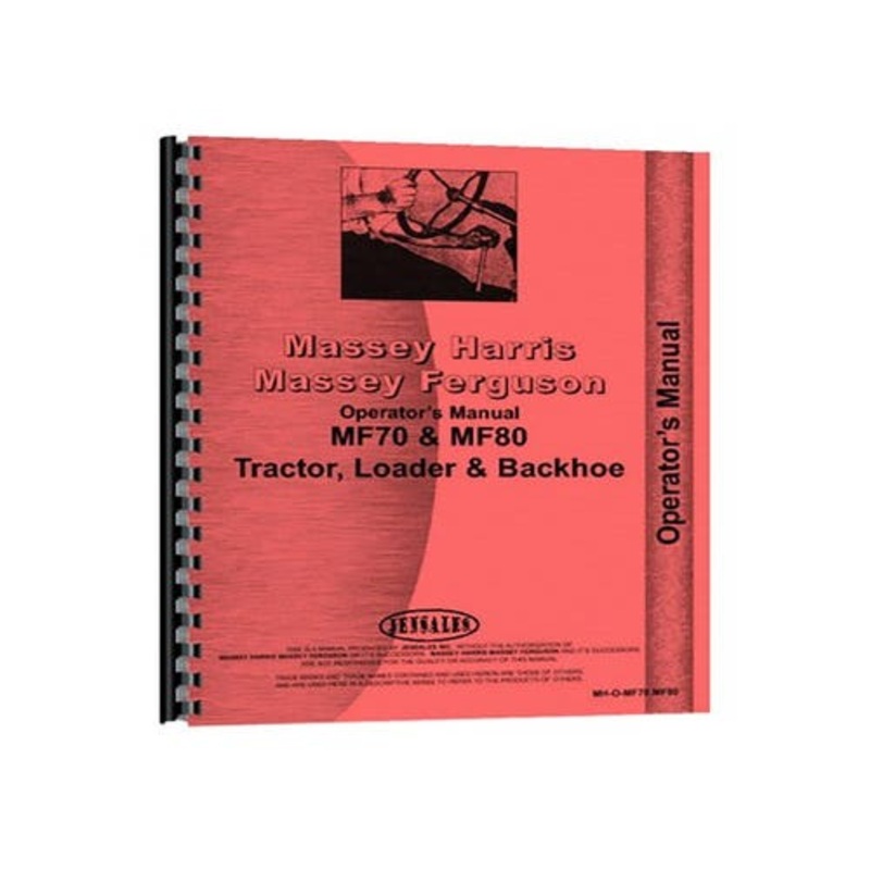 Operator's Manual fits Massey Ferguson 70 80 70 80