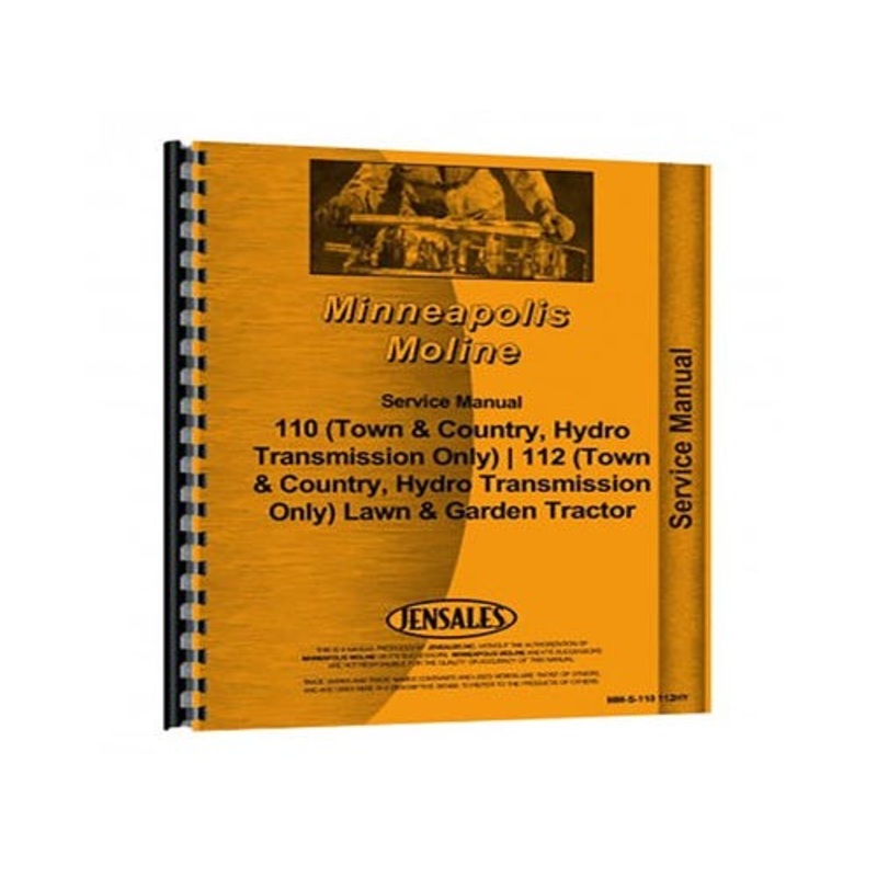 Service Manual fits Minneapolis Moline 110 112
