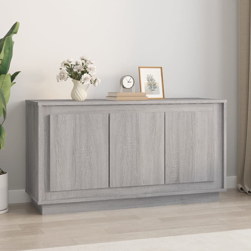 Buffet sonoma gris 102x35x55 cm bois d'ingnierie
