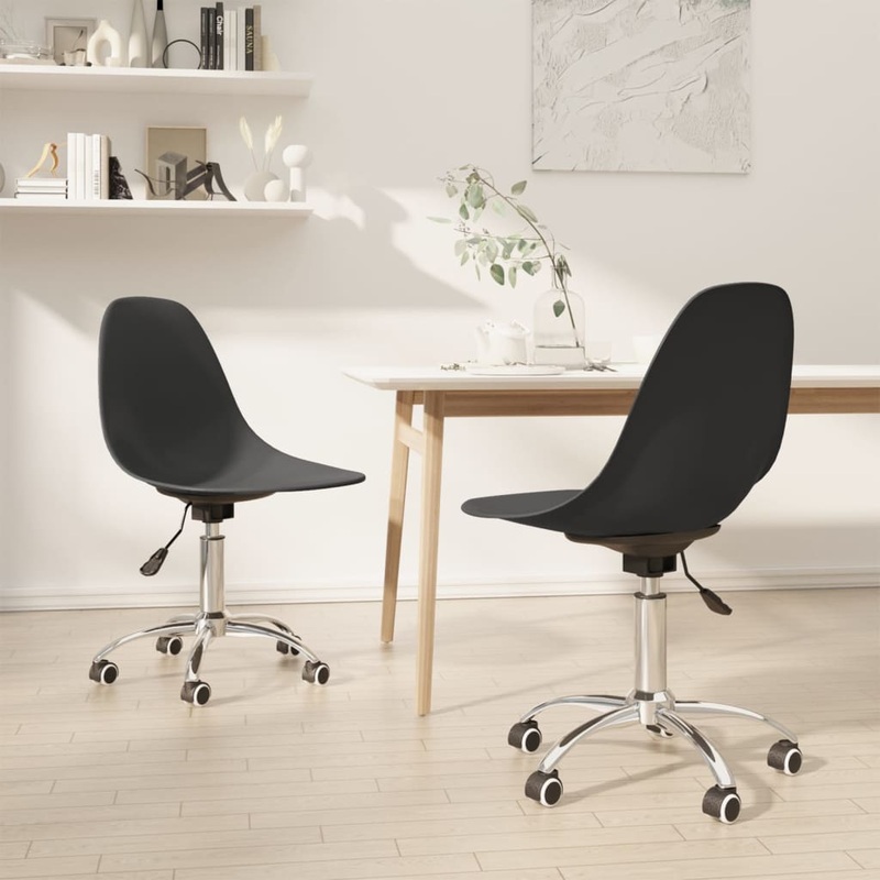 Chaises pivotantes  manger lot de 2 gris clair PP